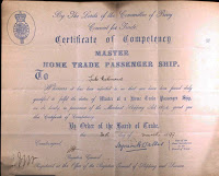 Master's certificate: 30 March 1899